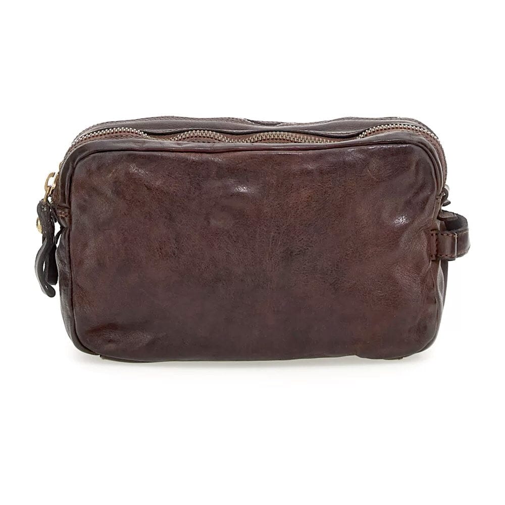 Campomaggi Aron Leather Toiletry Bag Toiletry Bag Campomaggi Dark Brown 