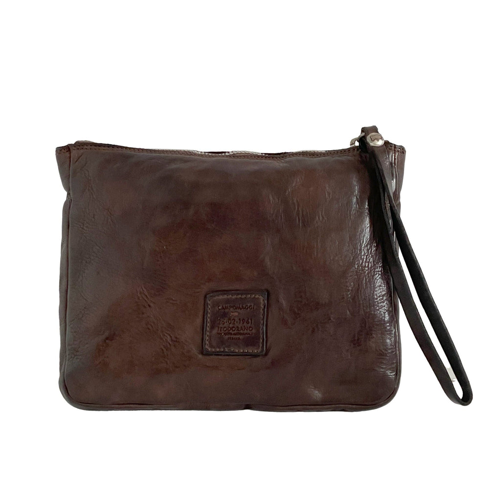 Campomaggi Arenite Leather Pouch Leather Bag Campomaggi Dark Brown 