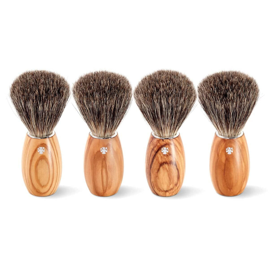 DOVO Synthetic FIBRE® Shaving Brush, Olive Wood Handle Shaving Brush DOVO 