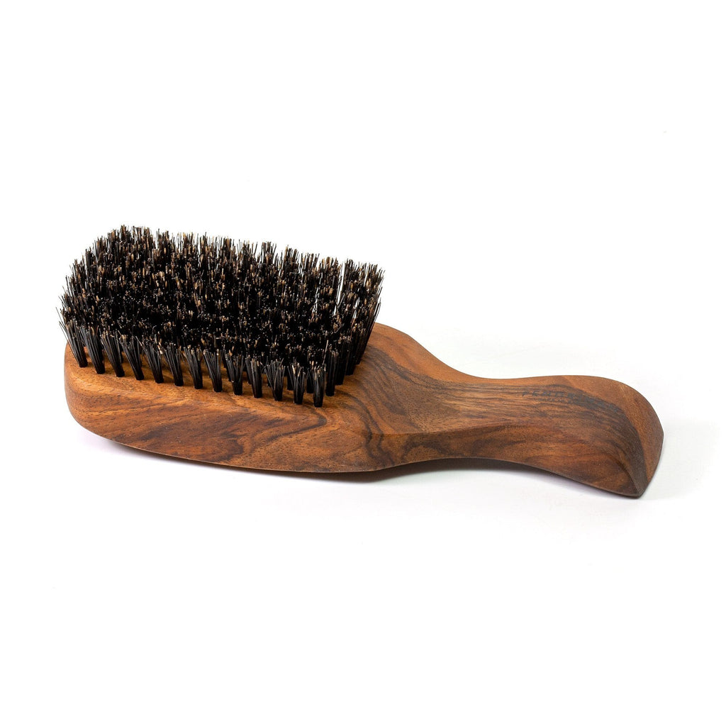 Scratch and Dent Fendrihan Men's Nutwood Bristle Hairbrush - Made in Germany (Wood Imperfections) 