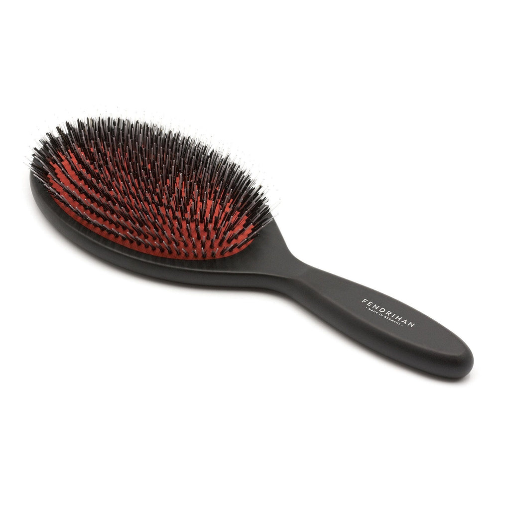 Scratch and Dent Fendrihan Fendrihan LARGE Oval Beechwood Hairbrush with Boar Bristles - Made in Germany (Bent bottom bristles) 