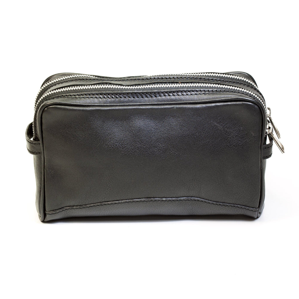 Manufactus Romolo Leather Toiletry Case Toiletry Bag Manufactus by Luca Natalizia Black 