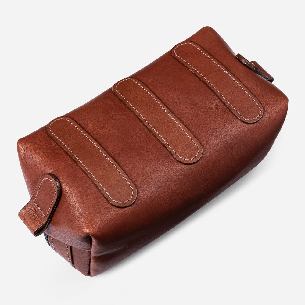 monte & coe Leather Travel Kit Toiletry Bag monte & coe 