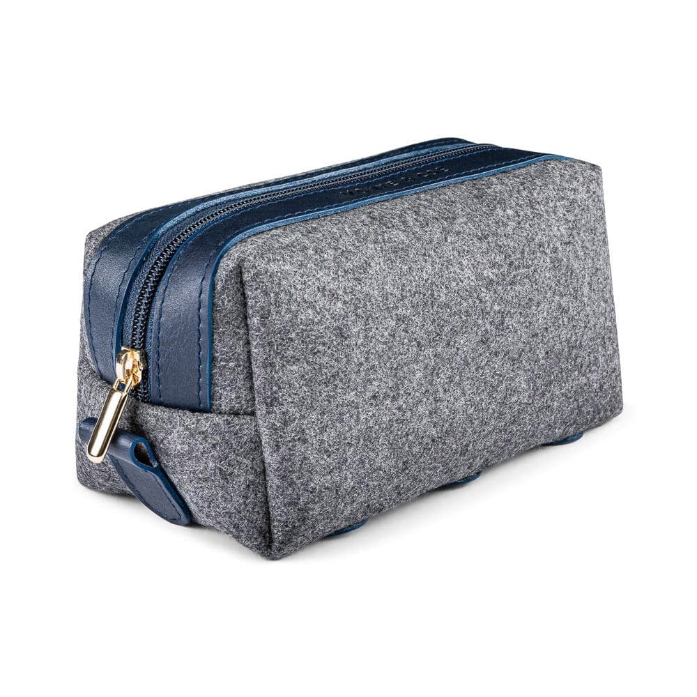 monte & coe Wool Travel Kit Toiletry Bag monte & coe Grey/Navy 