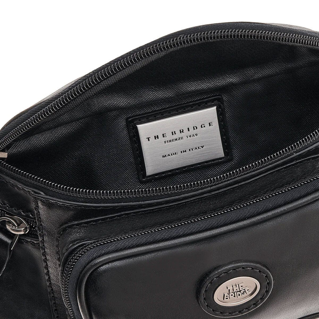 The Bridge Story Viaggio Leather Waist Pouch with Pockets Leather Messenger Bag The Bridge 