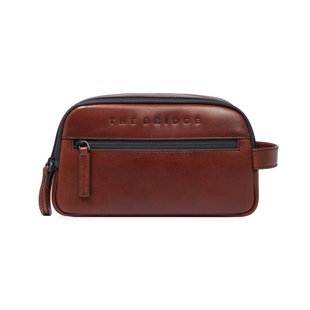 The Bridge Damiano Leather Toiletry Bag Toiletry Bag The Bridge Brown 