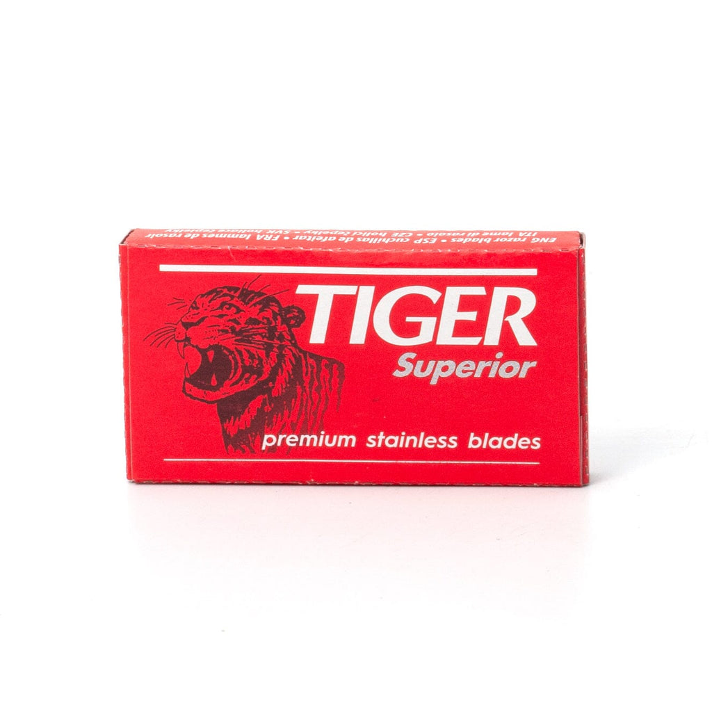 100 Tiger Superior Double Edge Safety Razor Blades, Display Packaging Razor Blades Tiger Platinum 