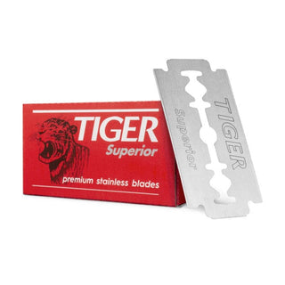 10 Tiger Superior Double Edge Safety Razor Blades Razor Blades Tiger Platinum 