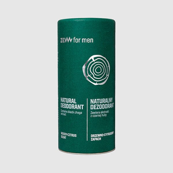 ZEW Natural Deodorant with Black Chaga Deodorant Stick Zew for Men 