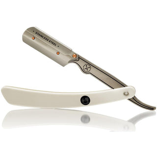 Parker Shavette Barber Straight Razor with Black or White Scales Straight Razor Parker Razors Ivory 