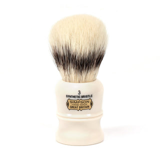 Simpsons Duke 3 Synthetic Shaving Brush, Faux Ivory Handle Synthetic Bristles Shaving Brush Simpsons 